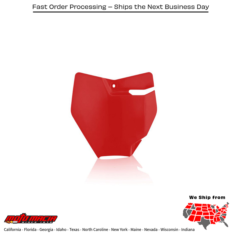 ACERBIS FRONT NUMBER PLATE GAS/KTM RED Mc 65 2021-2021 MC 6 more