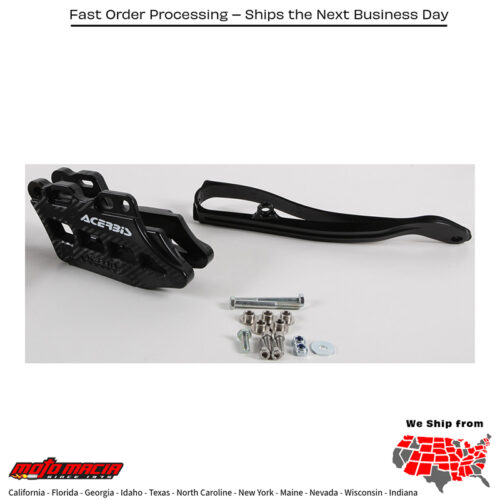 GUIDE/SLIDER KIT 2.0 BLACK Yamaha YZ250FX 2015-2023 Yamaha YZ450FX 2016-2022 Yamaha YZ250F 2007-2023 Yamaha YZ450F 2007-2022