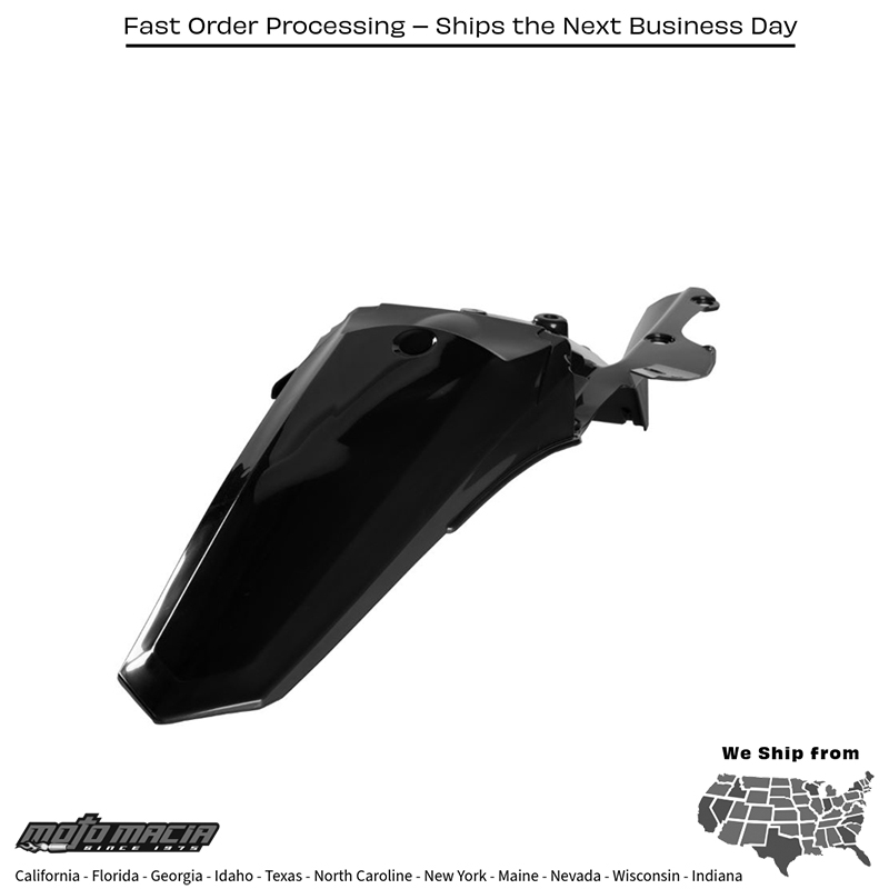 ACERBIS REAR FENDER BLACK Yamaha YZ250FX 2015-2019 YZ450FX 2016-2018 more