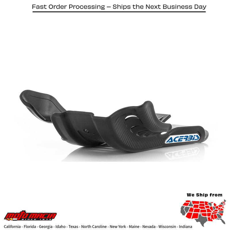 ACERBIS Skid Plate (protector de carter) BLACK YAMAHA YZ250X 16-24 YAMAHA YZ250 05-24 YAMAHA YZ250X 2016-2024 YAMAHA YZ250 2005-2024