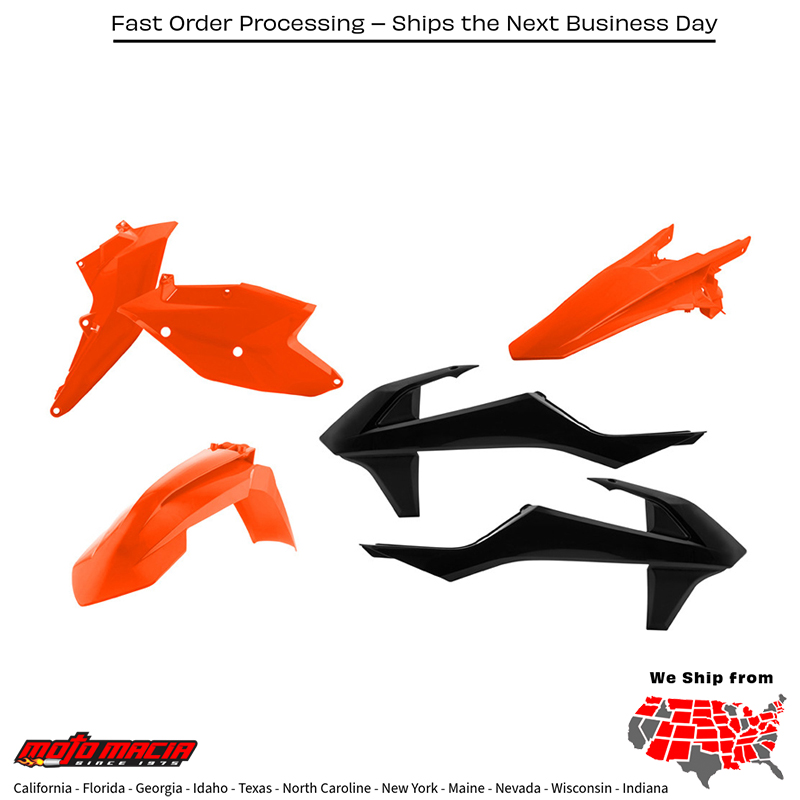 PLASTIC KIT ORIGINAL KTM 350 EXC-F 2017-2019 KTM 500 EXC-F 2017-2019 KTM 450 EXC-F 2017-2019 KTM 250 EXC-F 2017-2019 KTM 250 EXC 2017-2017 KTM 300 EXC 2017-2017