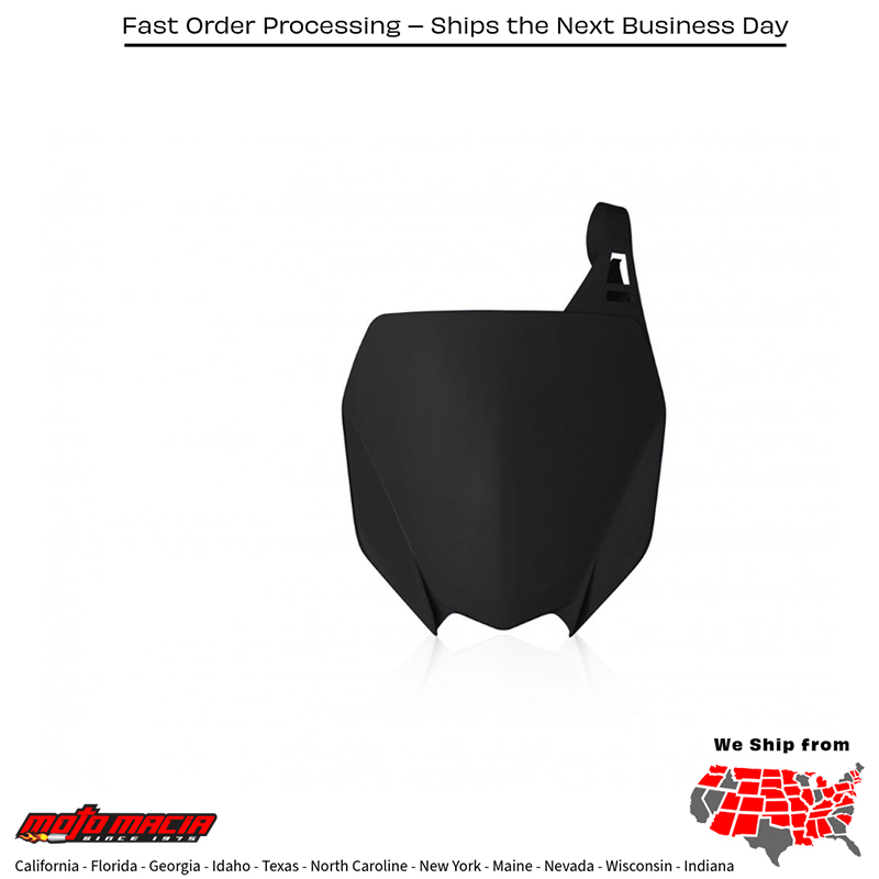ACERBIS FRONT NUMBER PLATE BLACK Yamaha YZ450F 2018-2022 YZ250F 2019