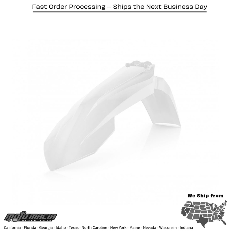 ACERBIS FRONT FENDER WHITE KTM 85 SX (17/14) 2018-2024 85 SX (19/16) 20 more