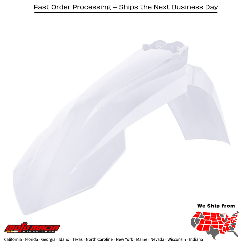 ACERBIS FRONT FENDER WHITE KTM 85 SX (17/14) 2018-2024 85 SX (19/16) 20 more