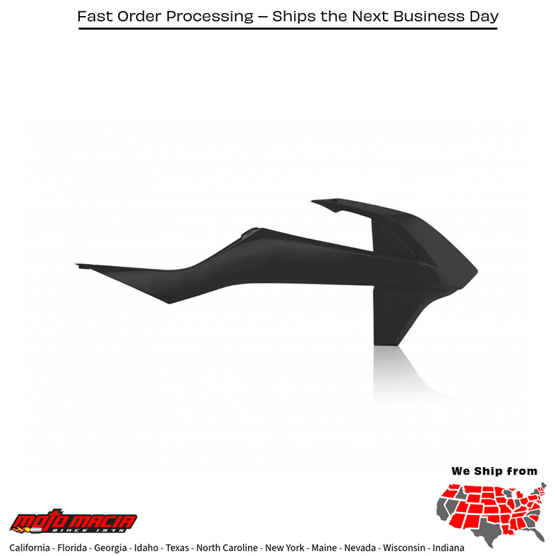 ACERBIS RADIATOR SHROUDS BLACK KTM 85 SX (17/14) 2018-2024 85 SX (19/16 more
