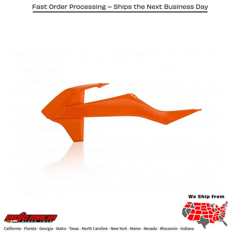 ACERBIS RADIATOR SHROUDS ORANGE KTM 85 SX (17/14) 2018-2024 85 SX (19/1 more - Image 2