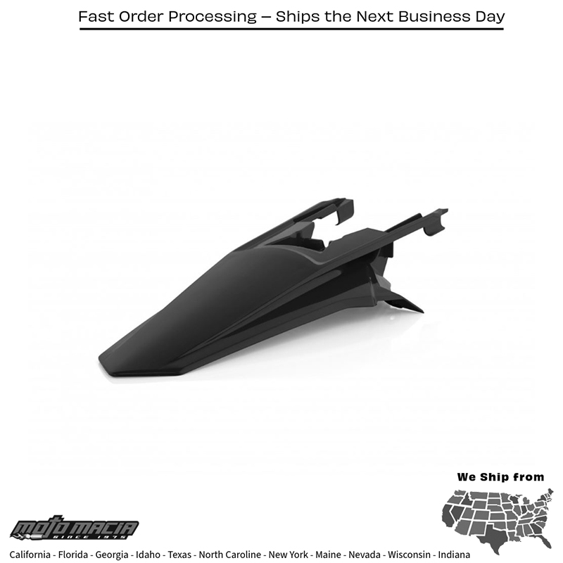 ACERBIS REAR FENDER BLACK KTM 85 SX (17/14) 2018-2023 85 SX (19/16) 202