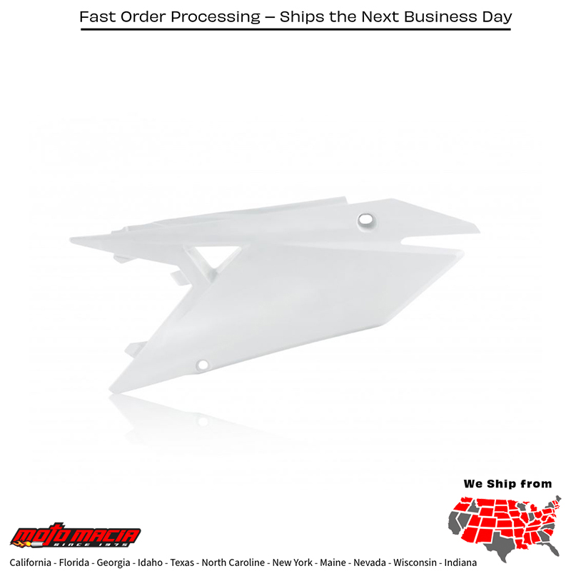 ACERBIS SIDE PANELS WHITE Suzuki RM-Z450 2018-2024 RM-Z250 2019-2024 more