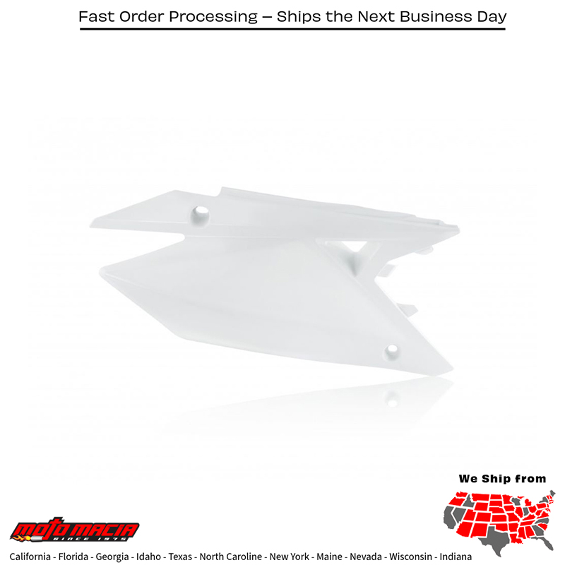 ACERBIS SIDE PANELS WHITE Suzuki RM-Z450 2018-2024 RM-Z250 2019-2024 more - Image 2