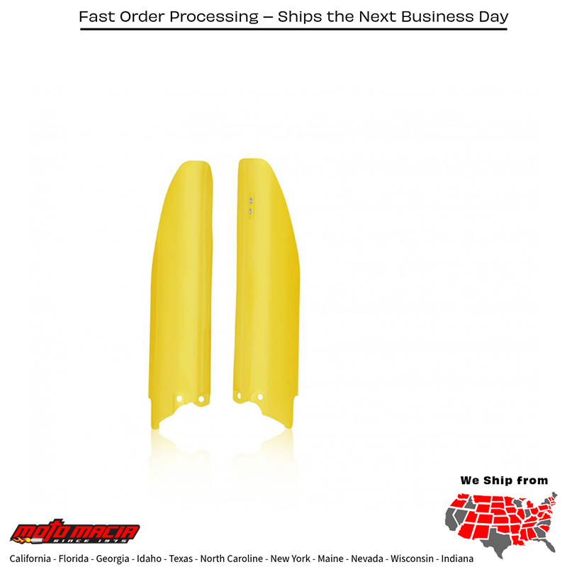 ACERBIS FORK COVERS YELLOW Suzuki RM-Z450 2018-2024 RM-Z250 2018-202 more