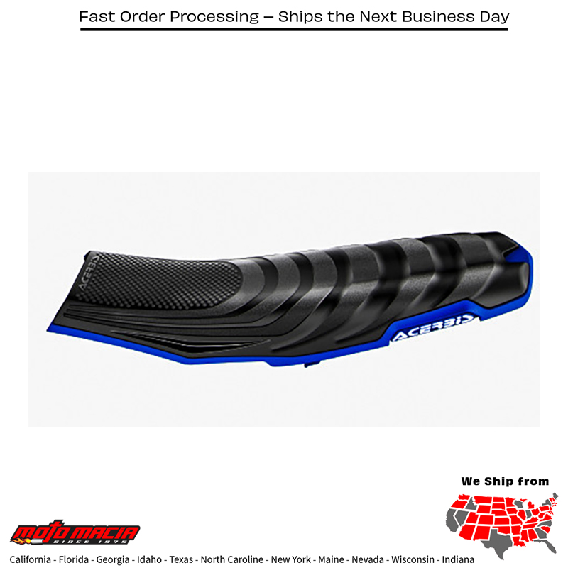ACERBIS X-SEAT BLACK/BLUE Yamaha YZ450F 2018-2023 YZ250F 2019-2023 Y more