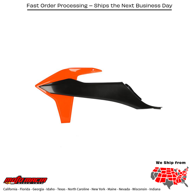 ACERBIS RADIATOR SHROUD ORANGE/BLACK KTM 300 XC-W TPi 2019-2021 450 more
