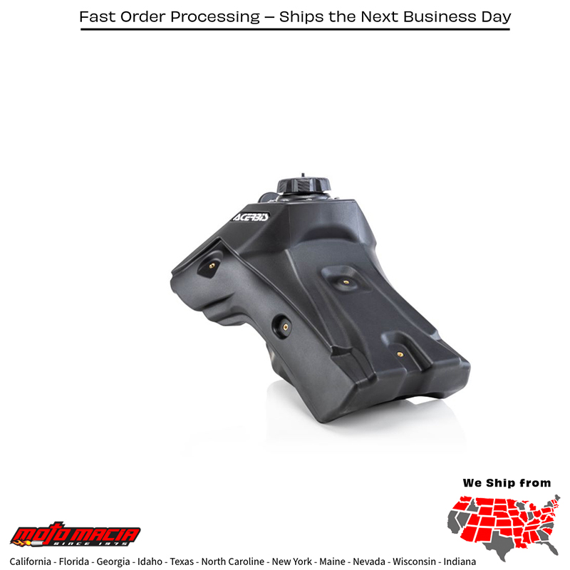 ACERBIS FUEL TANK BLACK Kawasaki KX250F 2021-2024 KX450F 2019-2023 more