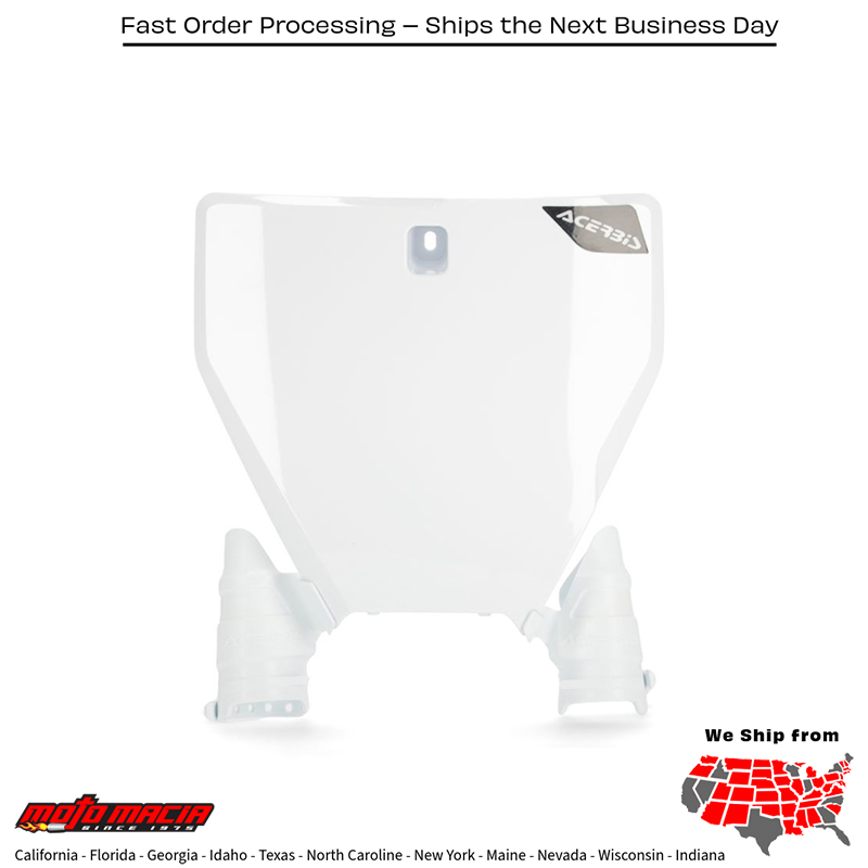 ACERBIS FRONT NUMBER PLATE WHITE Husqvarna TC 250 2019-2022 TC 12 more