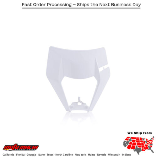 FRONT HEADLIGHT MASK WHITE KTM 500 EXC-F 2020-2020 KTM 350 EXC-F 2020-2023 KTM 450 EXC-F 2020-2023 KTM 250 EXC-F 2020-2023 KTM 300 EXC 2022-2022 KTM 250 EXC 2023-2023