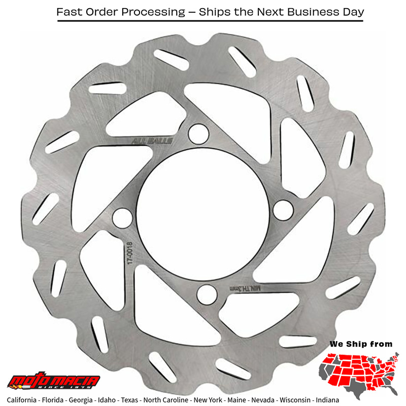 ALL BALLS Brake Rotor Yamaha Yxr450f Rhino 450 2006-2009 Yxr700f Rhino 700...