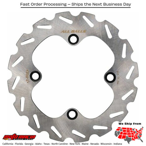 ALL BALLS Brake Rotor Yamaha Yfm550fg Grizzly Fi 4wd [Irs] 2009-2014 Yfm550fg...
