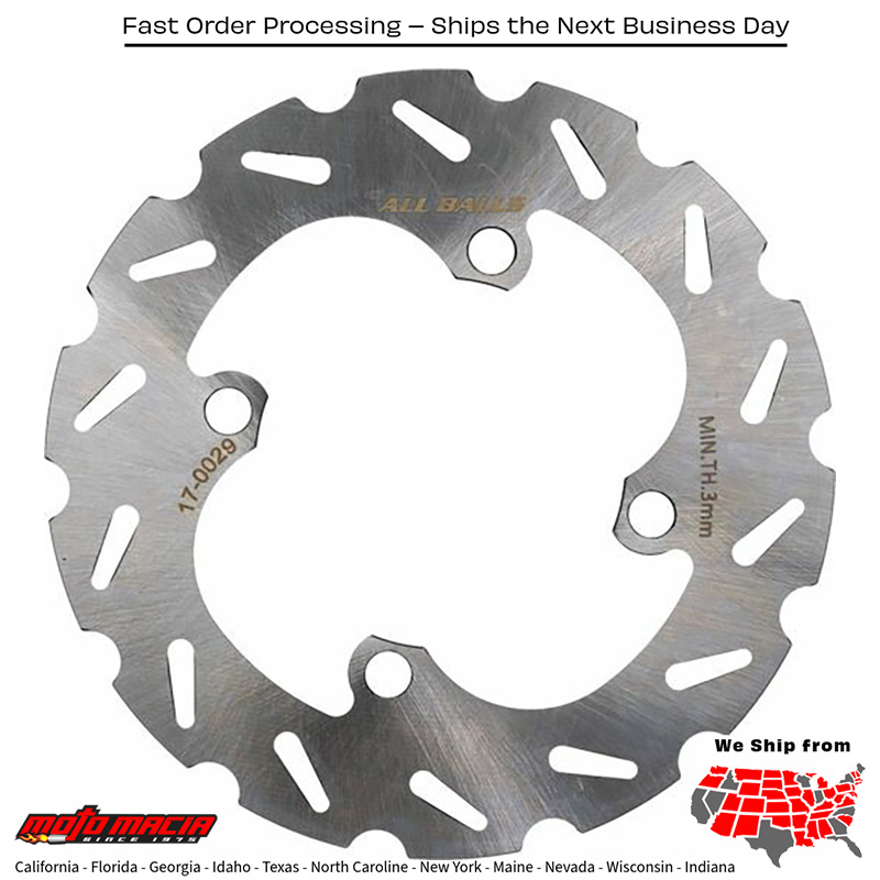 ALL BALLS Brake Rotor Yamaha Yxr700f Rhino 700 2008-2013Brake Disc Rear 700 R...