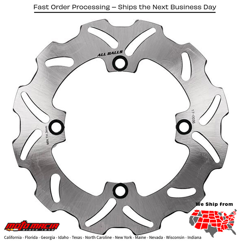 ALL BALLS Brake Rotor Honda Cr125r 1998-2001 Cr250r 1997-2001Brake Disc Rear Ho