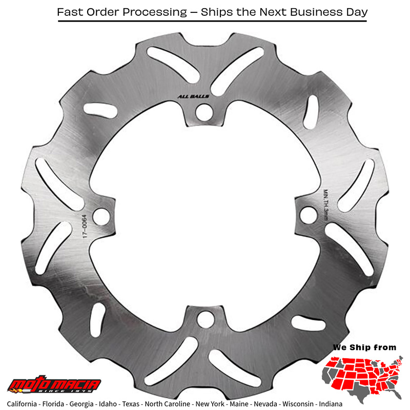 ALL BALLS Brake Rotor Kawasaki Kx250f 2004-2026 Kx450f 2006-2026 Kl more