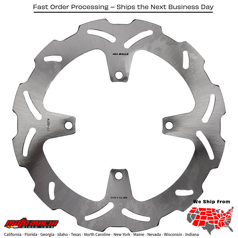 ALL BALLS Brake Rotor Kawasaki Kx250f 2014-2026 Kx450f 2015-2026 Kx more