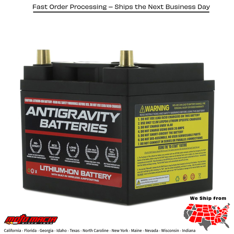 ANTIGRAVITY Lithium Battery 20 Ah 900 Ca Polaris Rzr Xp 1000 Eps 2014-2020... - Image 2