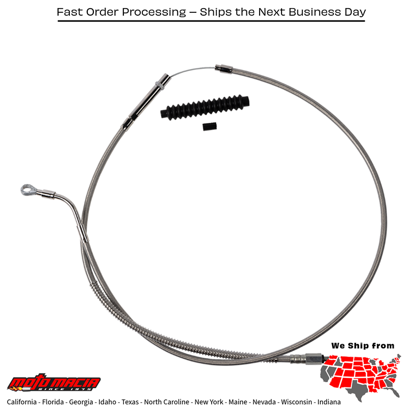 BARNETT Cable Clutch Stnls Braid Std