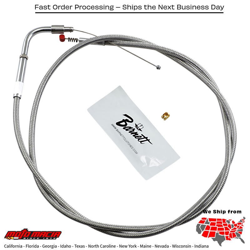 BARNETT Ss Idle Cable+6" 02-07 FLHR Harley-Davidson 2002-2006...