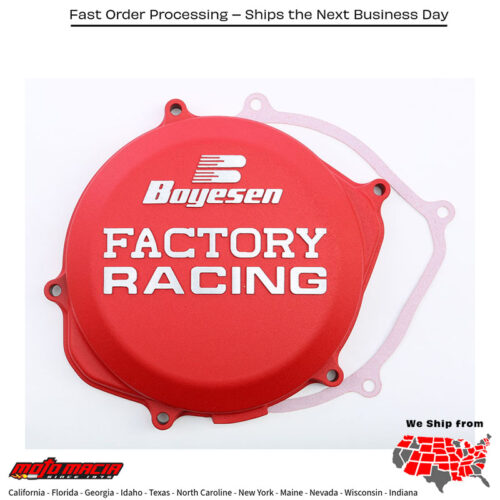 BOYESEN Factory Racing Clutch Cover Red Honda Crf450r 2009-2016