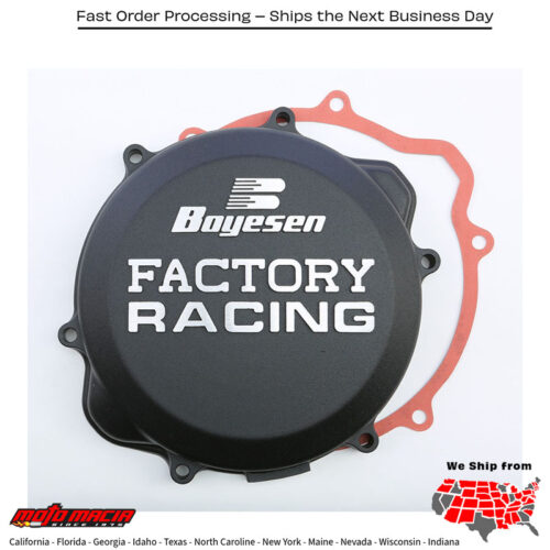BOYESEN Factory Racing Clutch Cover Black Honda CRF450X 2005-2016