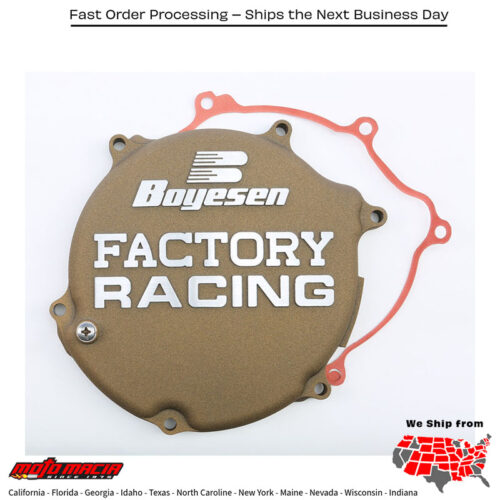 BOYESEN Factory Racing Clutch Cover Magnesium Kawasaki KX125 2003-2005