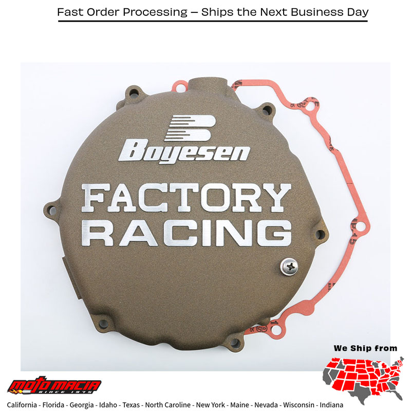 BOYESEN Factory Racing Clutch Cover Magnesium Kawasaki Kx250 2005-2007