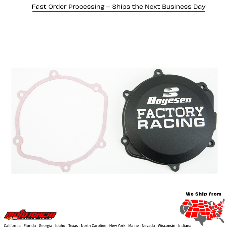 BOYESEN Factory Racing Clutch Cover Black Honda Crf250r 2018-2020