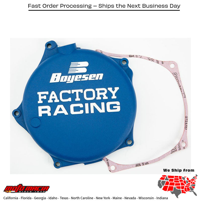 BOYESEN Factory Racing Clutch Cover Blue Kawasaki Kx250f 2009-2020