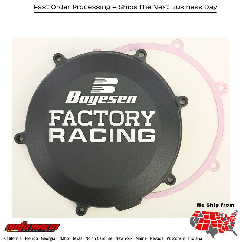 BOYESEN Motorcycle Clutch Cover Black Kawasaki Kx450f 2016-2018