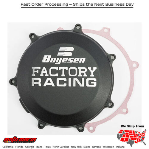 BOYESEN Factory Racing Clutch Cover Kawasaki Black Kx450f 2019-2020