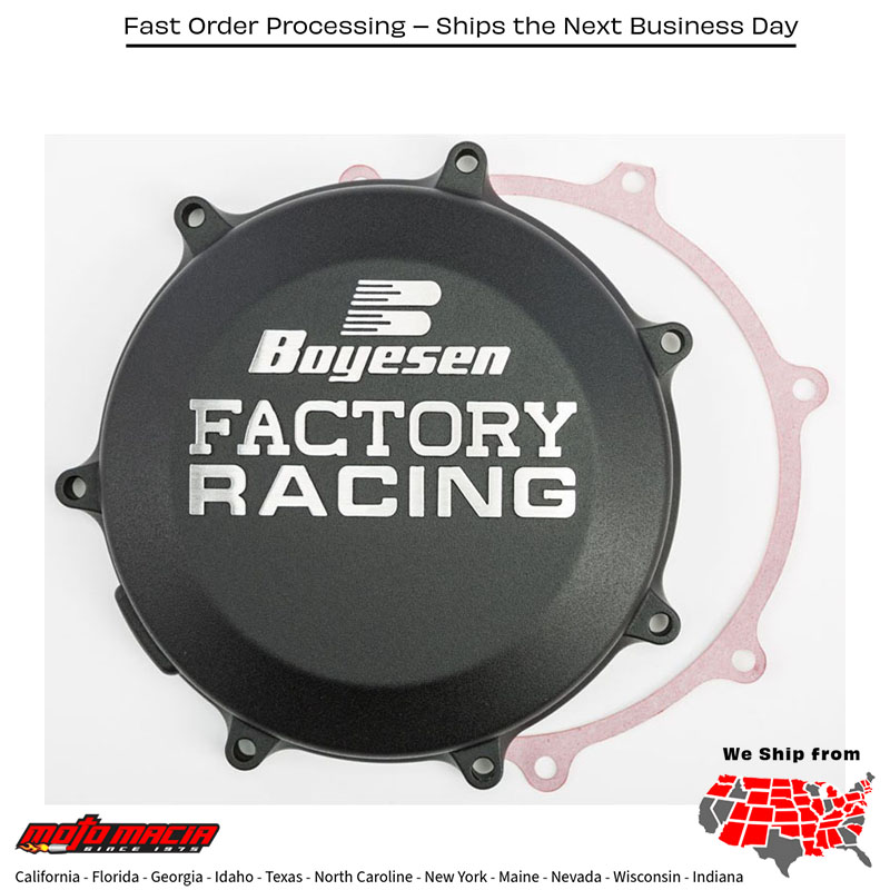 BOYESEN Factory Racing Clutch Cover Kawasaki Black Kx450f 2019-2020