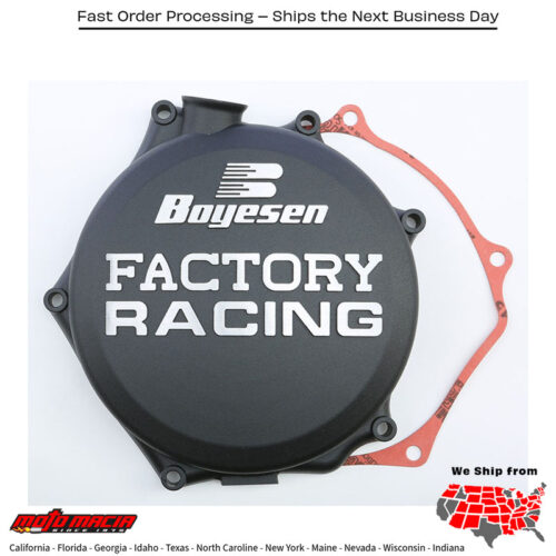 BOYESEN Factory Racing Clutch Cover Black Suzuki Rm-Z250 2007-2019