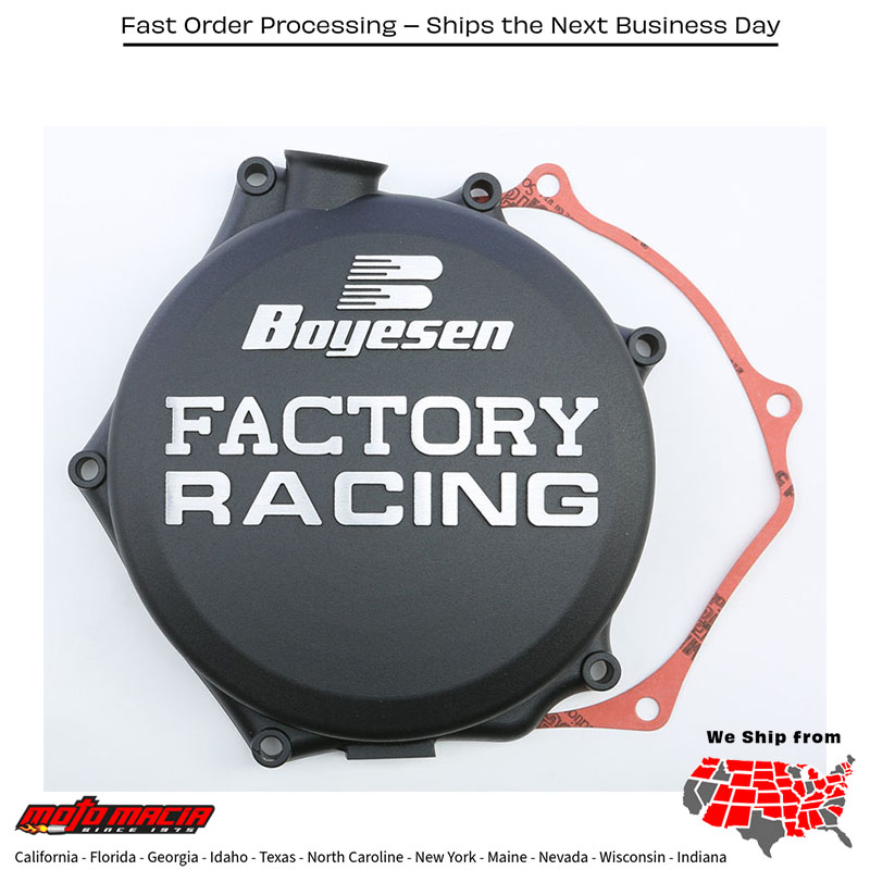 BOYESEN Factory Racing Clutch Cover Black Suzuki Rm-Z250 2007-2019