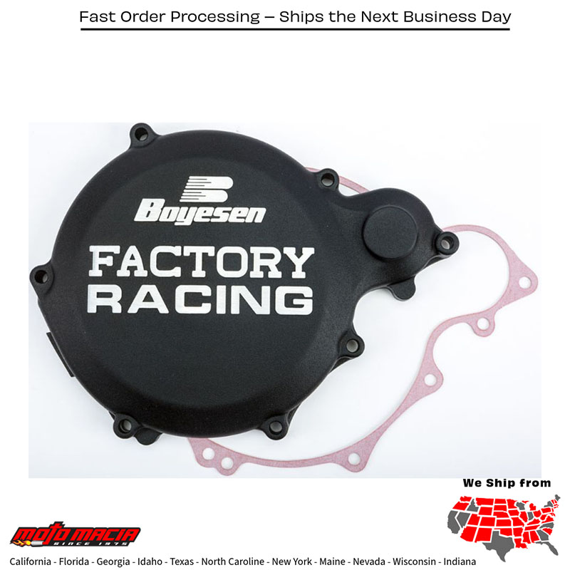 BOYESEN Factory Racing Clutch Cover Black Yamaha Wr250 1991-1997 Yz250 1993-1998