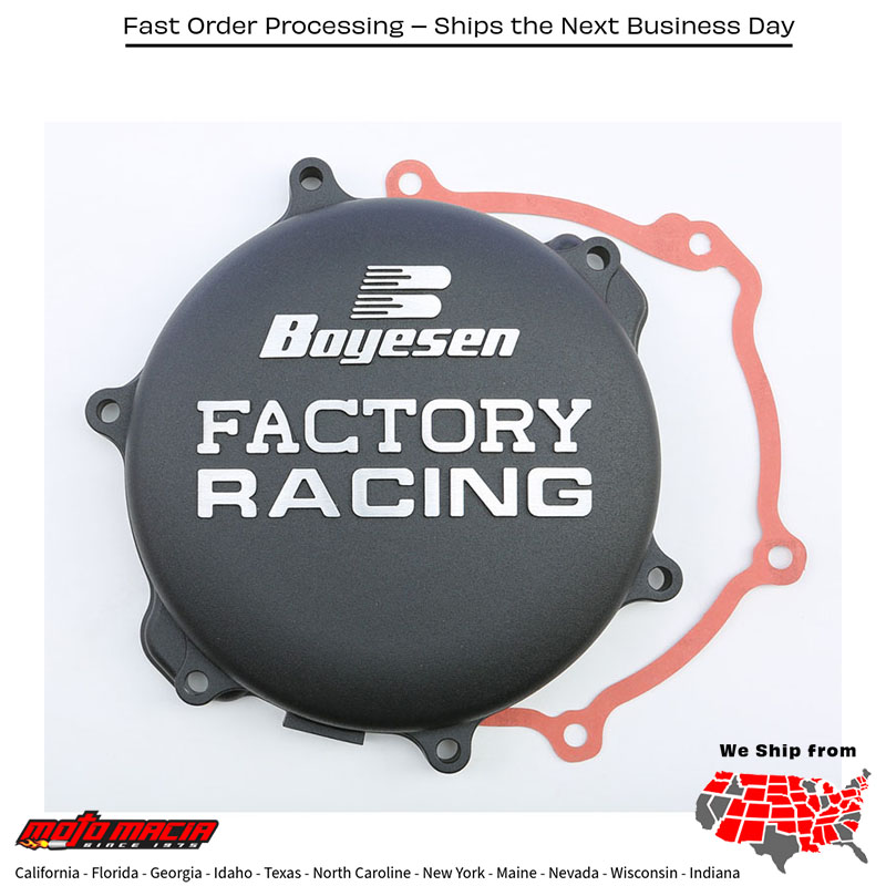 BOYESEN Factory Racing Clutch Cover Black Yamaha Yz125 2005-2019