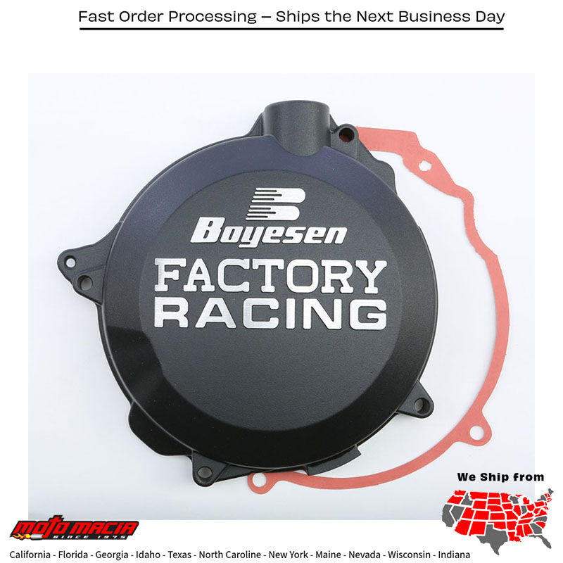 BOYESEN Factory Racing Clutch Cover Black Ktm 150 Xc 2010-2014 Husab...