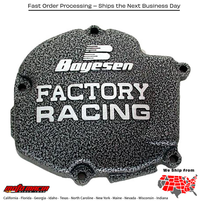 BOYESEN Factory Racing Ignition Cover Black Kawasaki Kx125 2003-2005
