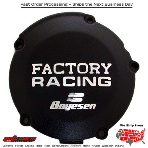 BOYESEN Factory Racing Ignition Cover Black Kawasaki Kx125 1992-2002
