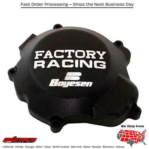 BOYESEN Factory Racing Ignition Cover Black Kawasaki Kx250 1990-2002