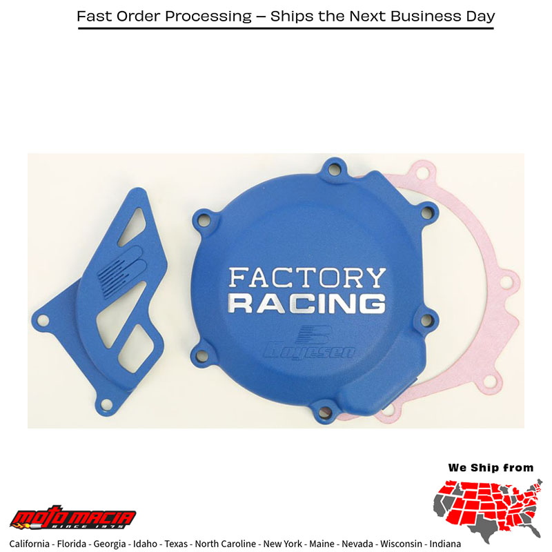 BOYESEN Factory Racing Ignition Cover Blue Kawasaki Kx85 2001-2019 Kx100 1 more