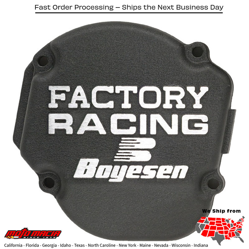 BOYESEN Motorcycle Ignition Cover Black Suzuki Rm125 1992-1997