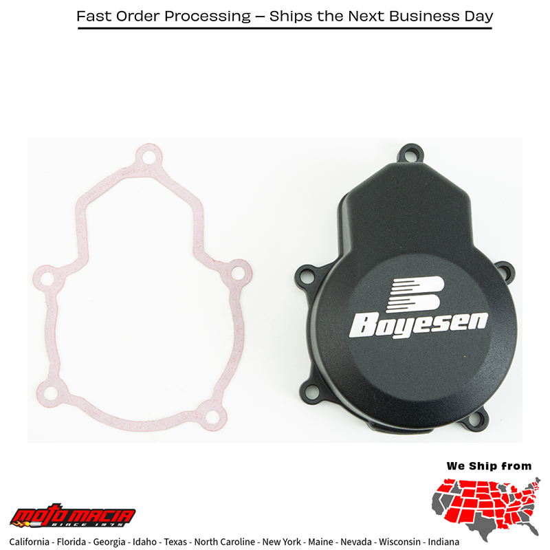 BOYESEN Factory Racing Ignition Cover Husky/Ktm Black 85 Sx (17/14) 2018-2019 H