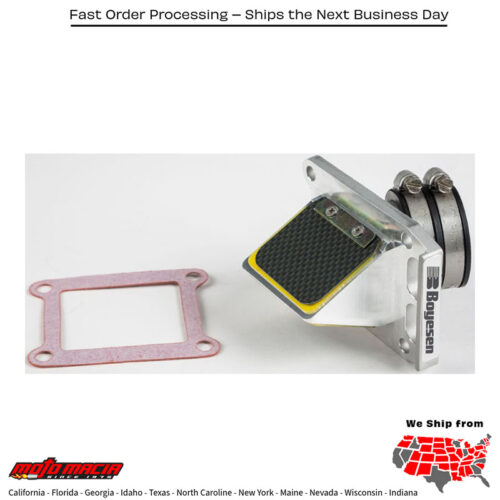 BOYESEN engineers embarked on a mission to create a new lineage of aerodynamic intake technology by refining the primary performance factors required to increase peak horsepower through design innovation: Aerodynamic Surface Optimization, Model-Specific Reed Petal Tensioning, Material Fuel Resistance, and Multi-Stage Reed Timing. Together, these innovations create a new technological benchmark in intake performance.
