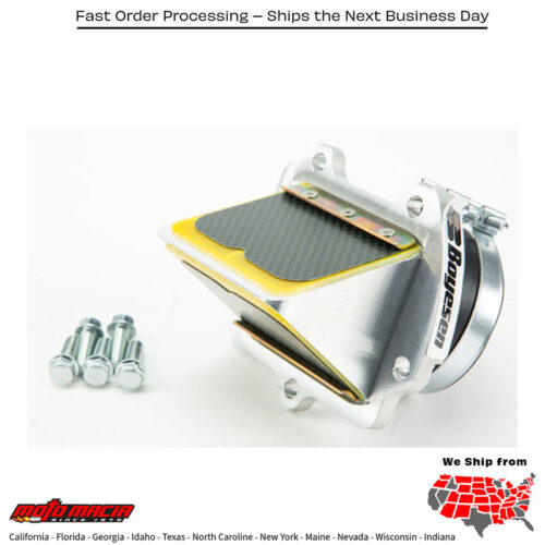 BOYESEN engineers embarked on a mission to create a new lineage of aerodynamic intake technology by refining the primary performance factors required to increase peak horsepower through design innovation: Aerodynamic Surface Optimization, Model-Specific Reed Petal Tensioning, Material Fuel Resistance, and Multi-Stage Reed Timing. Together, these innovations create a new technological benchmark in intake performance.